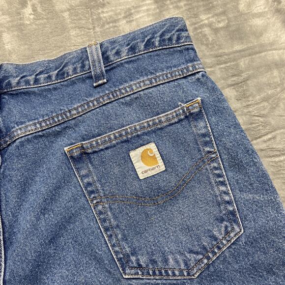 Carhartt Relaxed Fit Jeans Men’s Size 38x30 Blue Denim - Picture 8 of 10